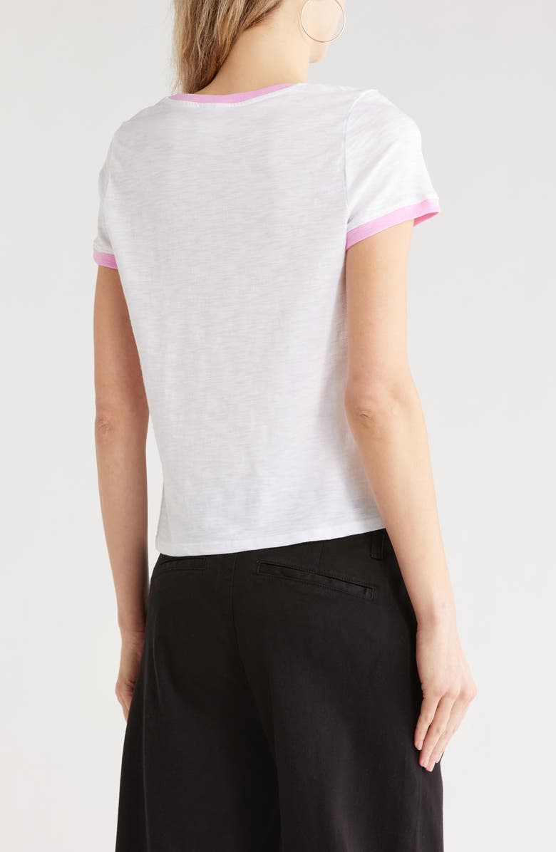 Cinq à Sept Je T'aime T-Shirt, Alternate, color, White/ Carnation