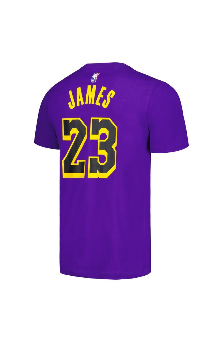 Jordan Brand Men's Jordan Brand LeBron James Purple Los Angeles Lakers 2022/23 Statement Edition Name & Number T-Shirt, Alternate, color, Purple