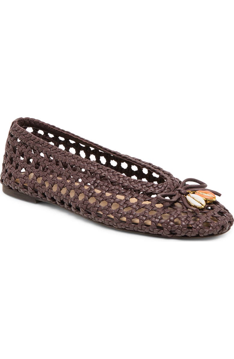 Dolce Vita Cason Woven Ballet Flat, Main, color, Dark Brown Woven Leather