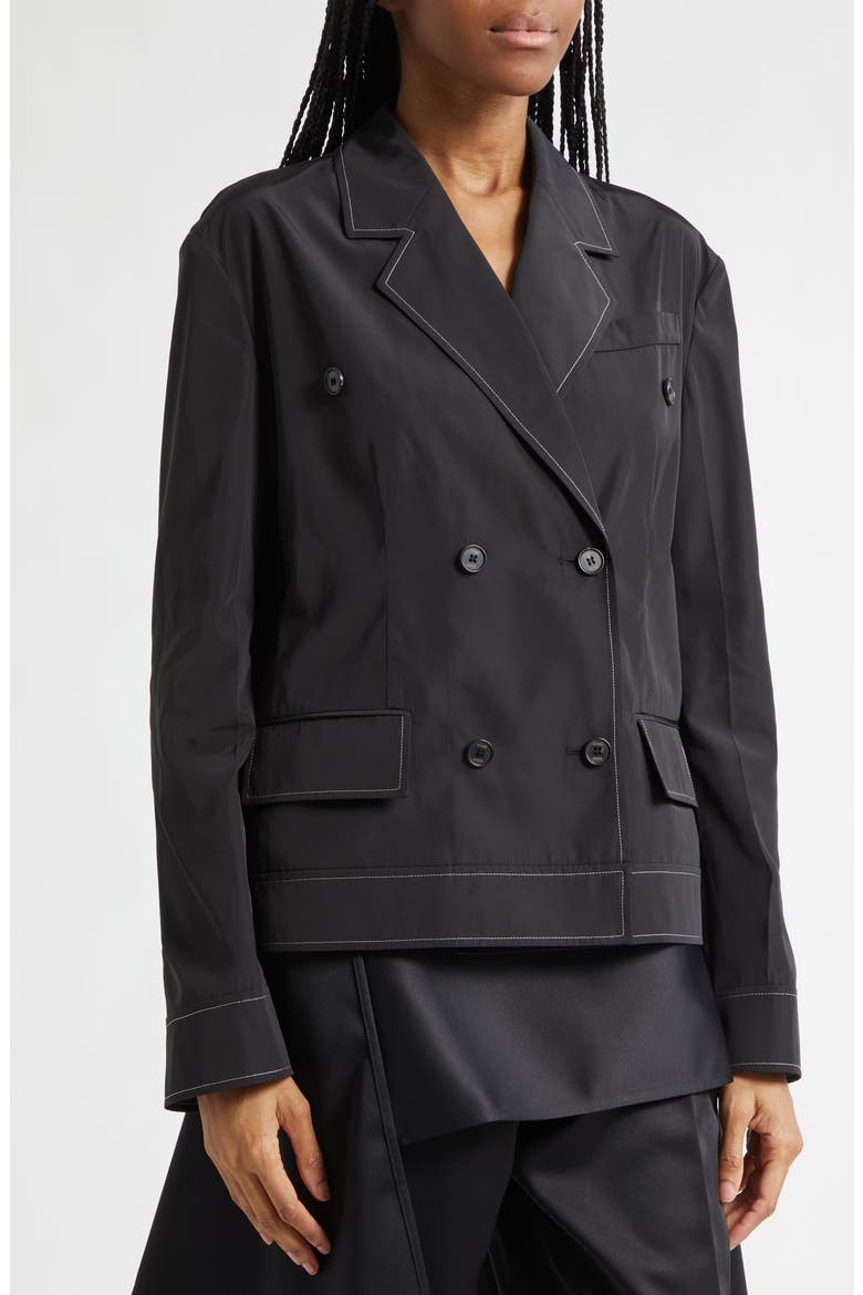Convertible Pleated Jacket, Alternate, color, BLACK