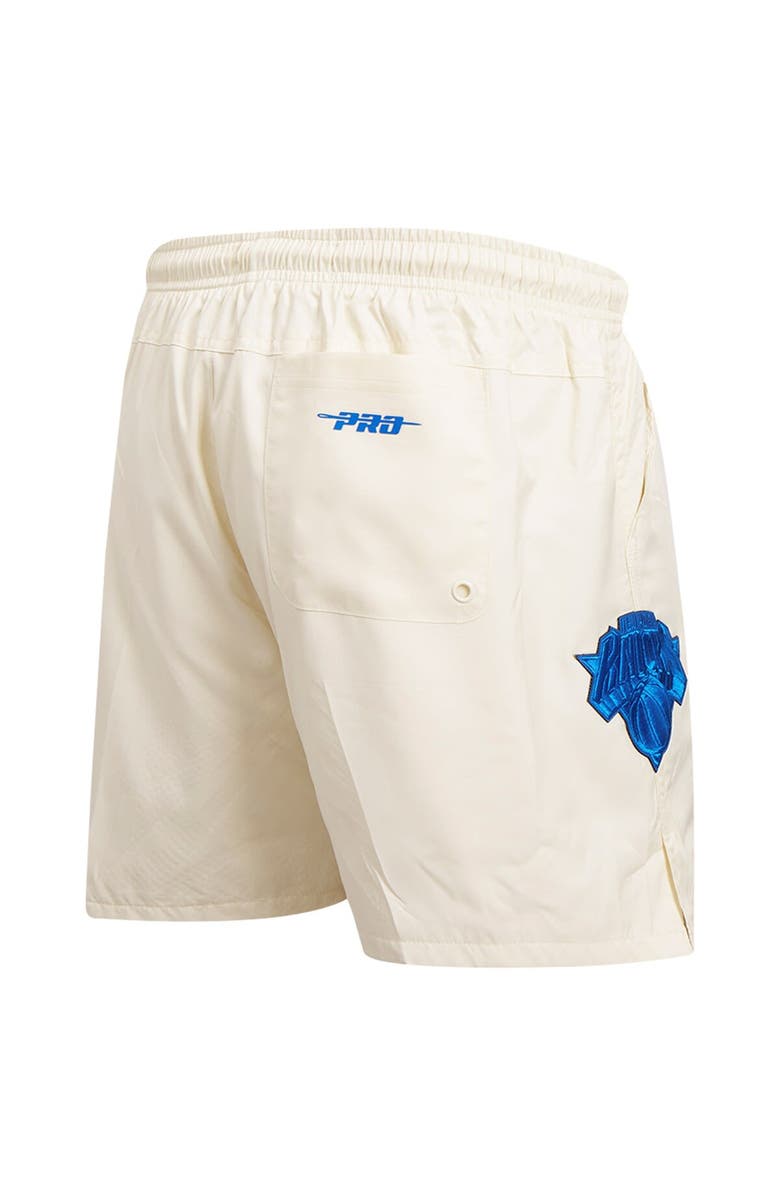 PRO STANDARD Men's Pro Standard Cream New York Knicks Triple Tonal Woven Shorts, Alternate, color, 