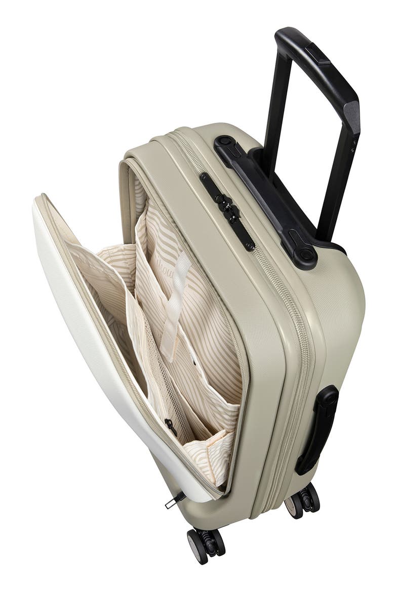 Luminita 22-Inch Hardshell Spinner Suitcase, Alternate, color, WHITE / EUCALYPTUS