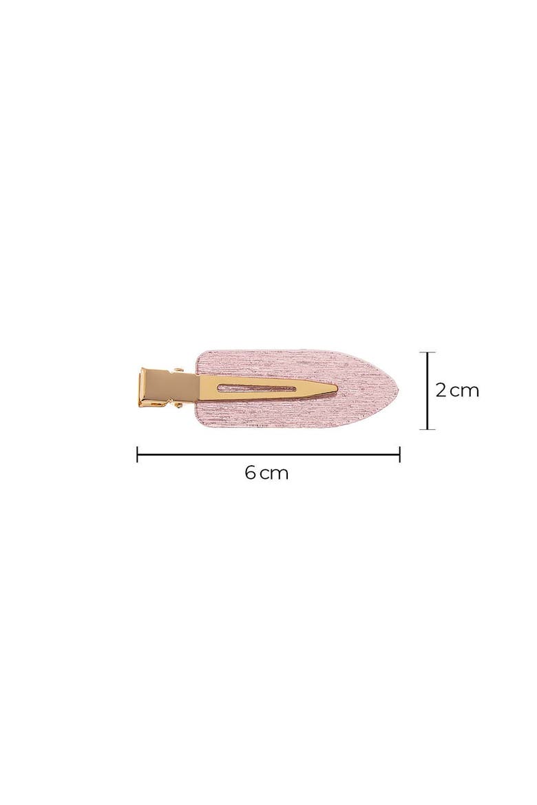 Shimmer Acrylic Creaseless Hair Clip Trio, Alternate, color, Pink