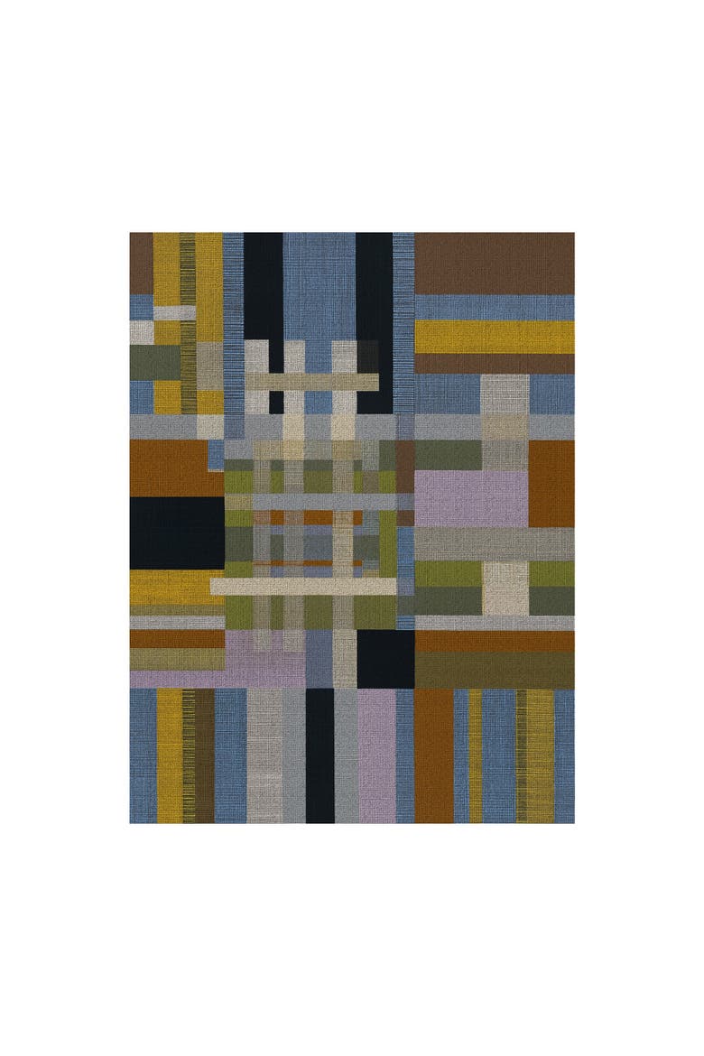 Woven Perspectives No. 08 Geometric Abstract Art Print, Main, color, Natural Oak Frame - 12x16