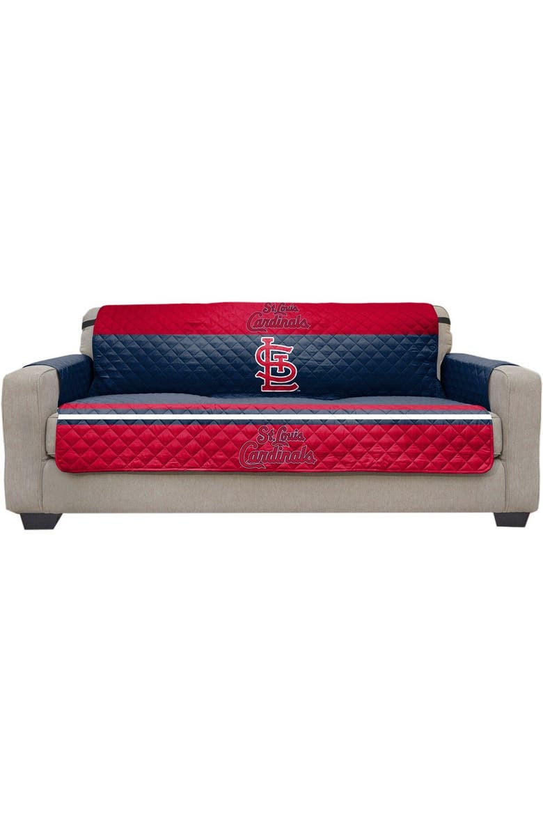 PEGASUS HOME FASHIONS St. Louis Cardinals Sofa Protector, Main, color, Blue