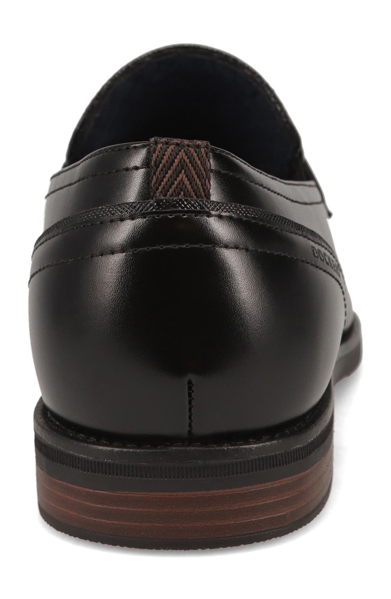 Blair Faux Leather Penny Loafer, Alternate, color, BLACK