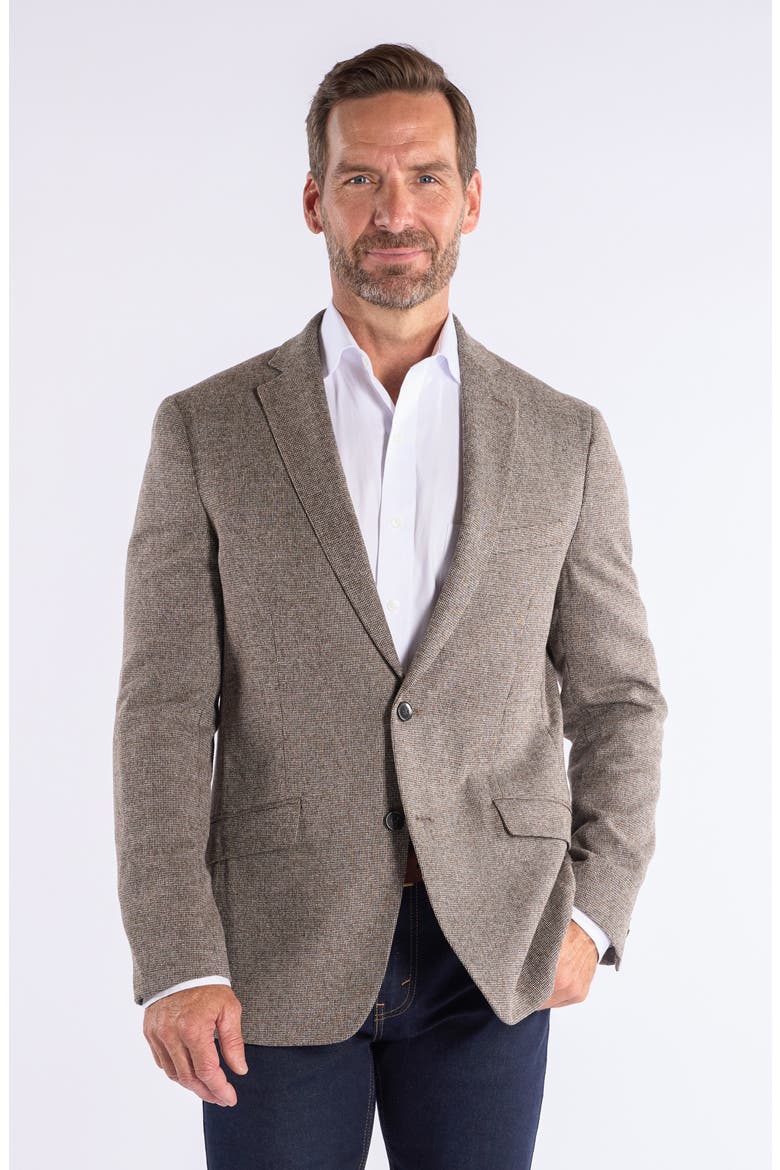 Textured Knit Sport Coat, Alternate, color, BROWN