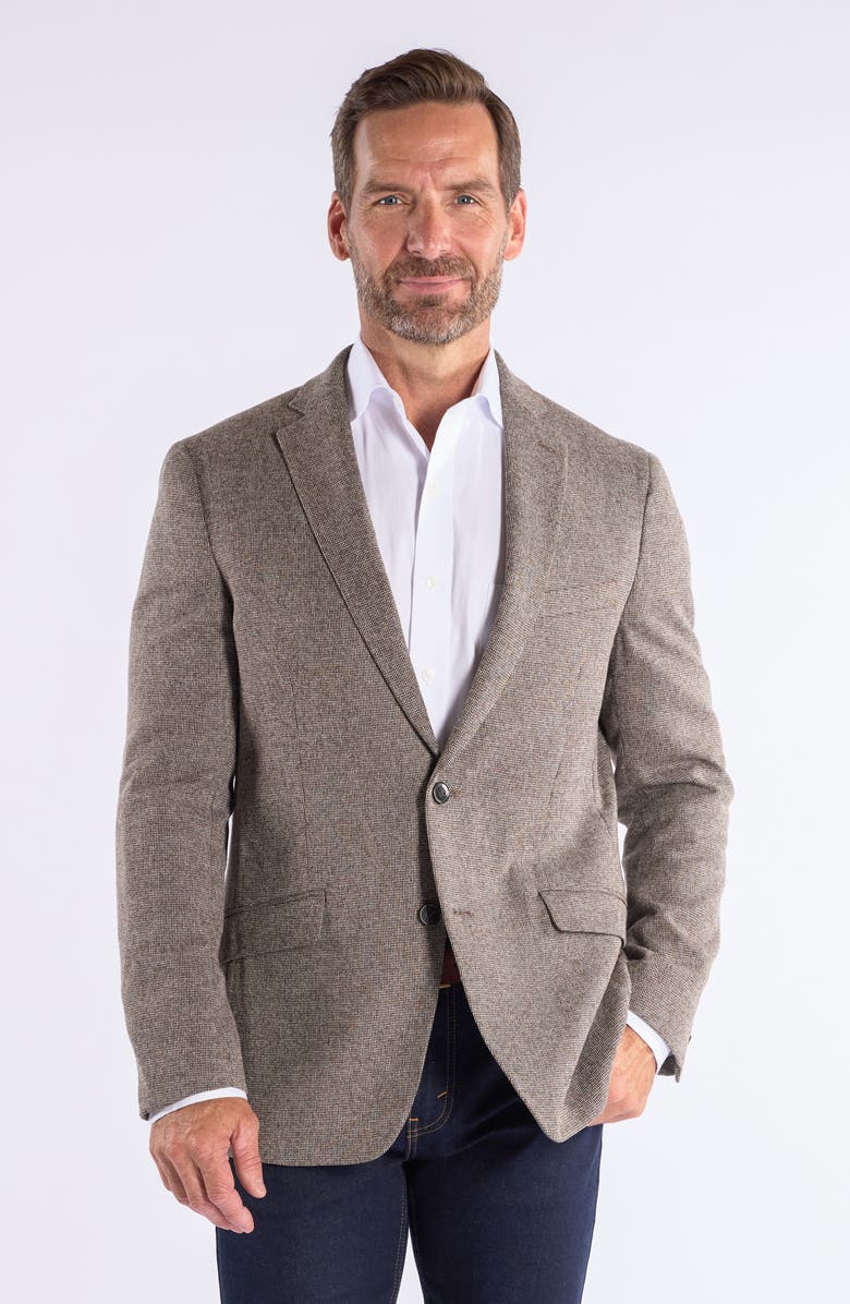 SAVILE ROW CO Textured Knit Sport Coat, Alternate, color, Brown