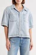 Habitual Embroidered Double Pocket Short Sleeve Jacket