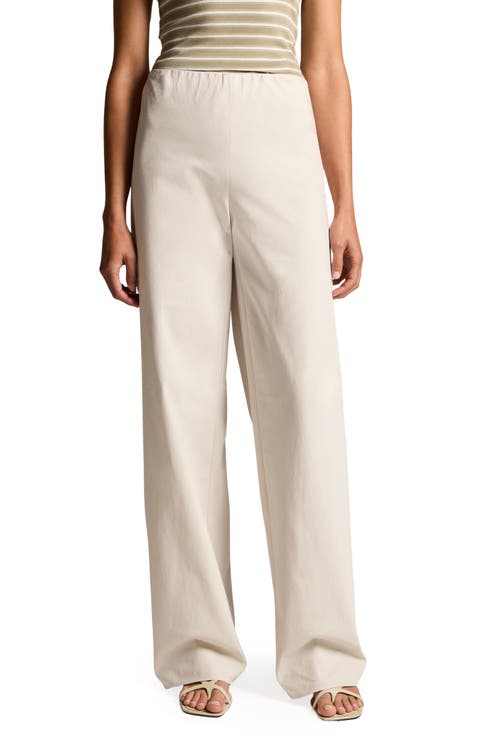 Colette High Waist Cotton Twill Bias Pants