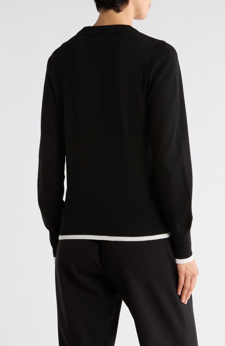 BY DESIGN Nora Scarf Cardigan, Alternate, color, Black