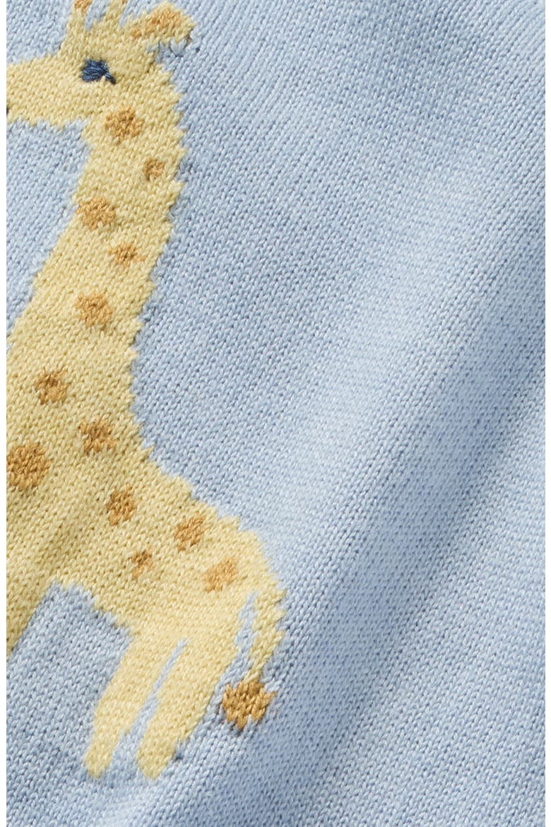 Motif Short Sleeve Cotton Blend Sweater & Shorts Set, Alternate, color, BLUE SKYWAY GIRAFFE