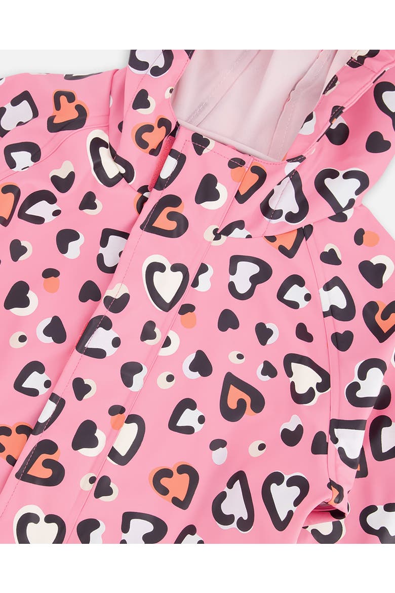 Rain One-Piece Heart in Polyurethane, Alternate, color, Pink Heart Print