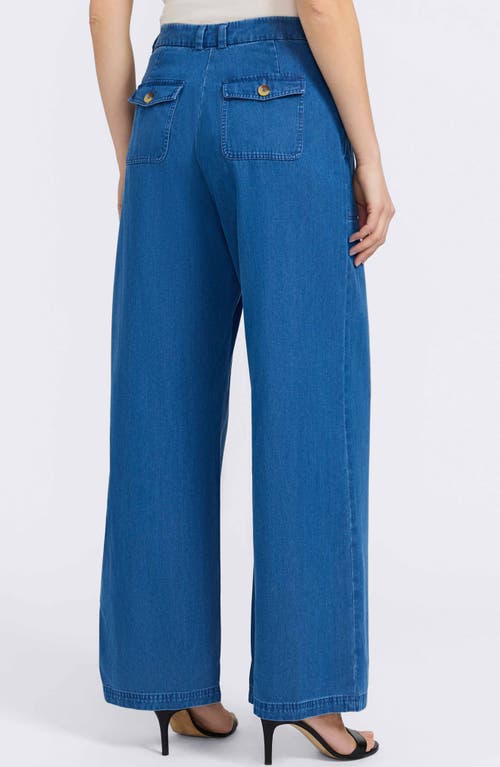 Foxcroft Blaire Wide Leg Denim Pants