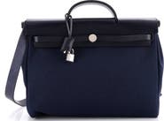 Pre-Owned Hermes Herbag Zip Leather and Toile 39