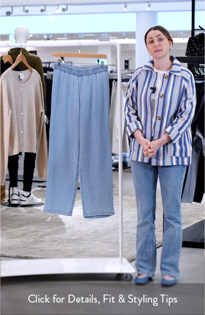 Cairo Smock Waist Cotton Pants, sales video thumbnail