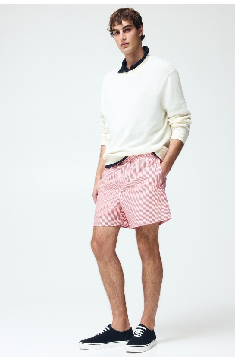 H&M Regular-fit cotton shorts, Alternate, color, Red/Striped