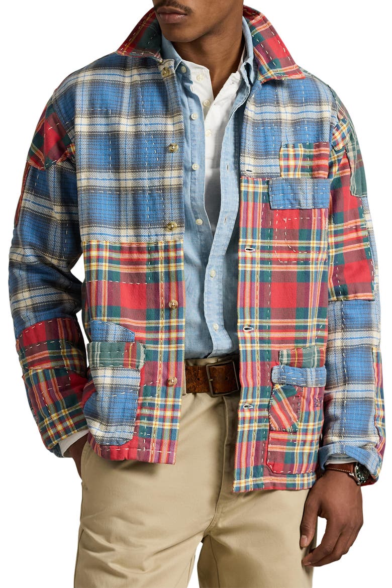 Outdoorsman Patchwork Flannel Shirt, Main, color, VALLEY PEICING