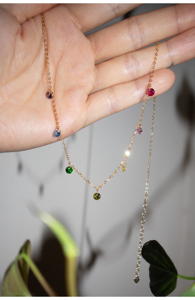seree Lilian Rainbow zircon necklace, Alternate, color, 