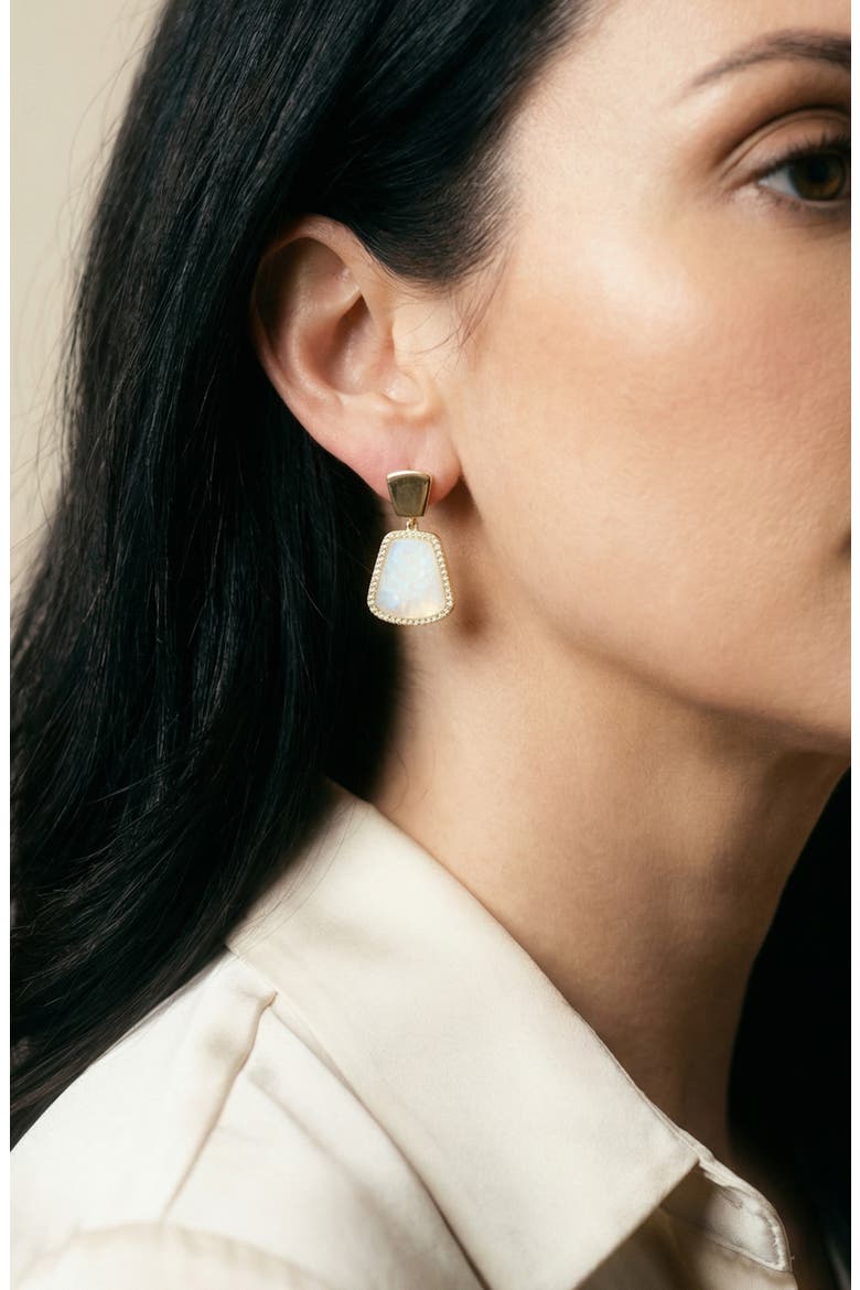 Mother-of-Pearl Drop Earrings, Alternate, color, GOLD