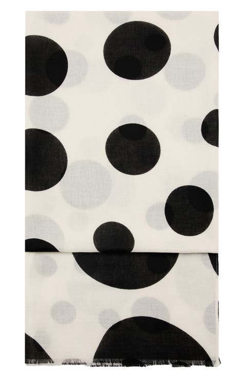 Eyelash Fringe Print Scarf