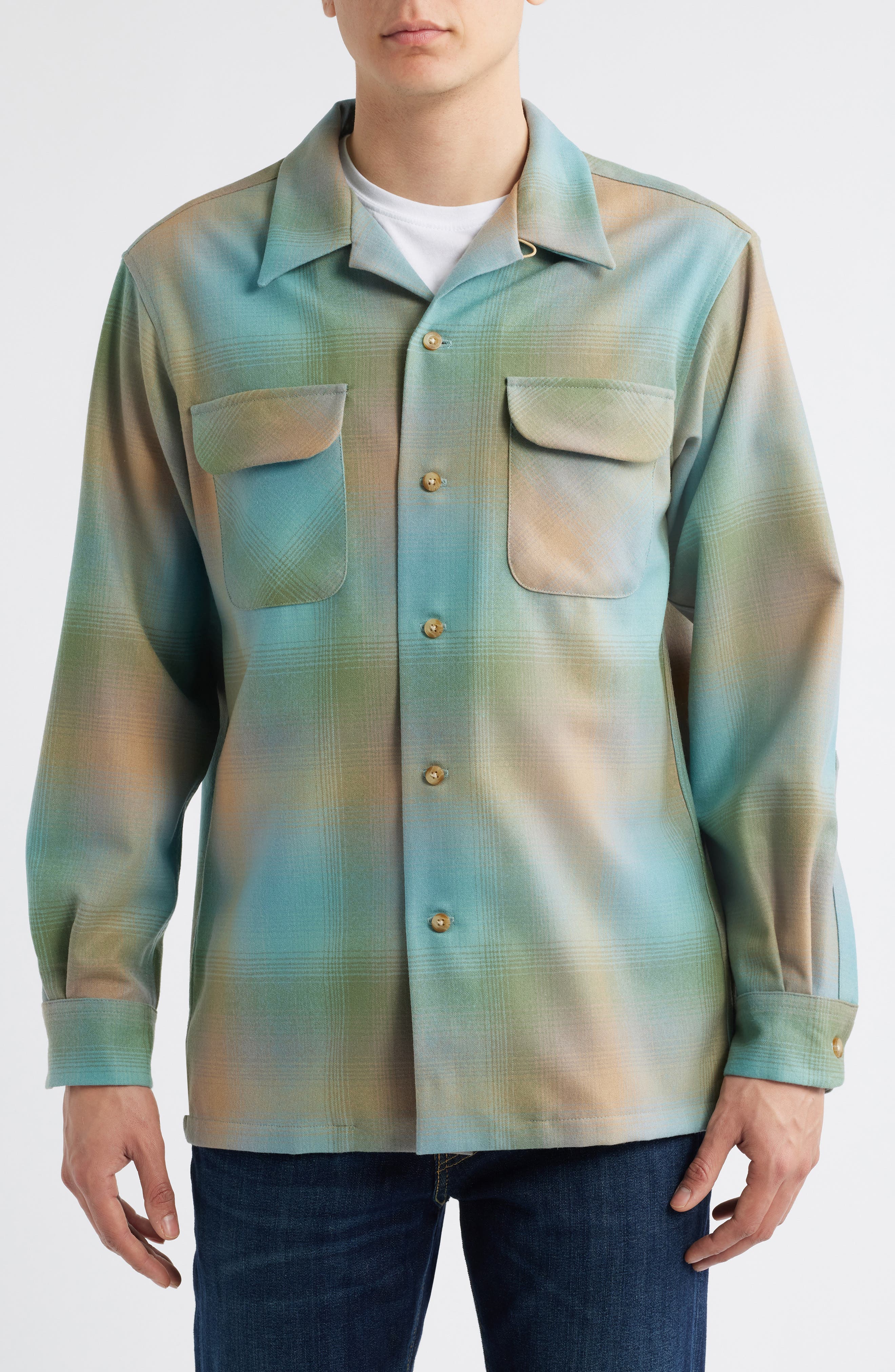 Board Plaid Lined Wool Button-Up Shirt - image 2