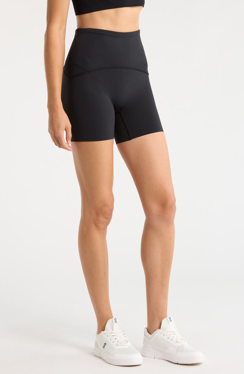 SPANX<sup>®</sup> Booty Boost Active 4-Inch Shorts, Alternate, color, Very Black