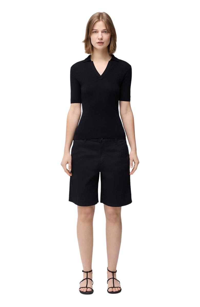GOBI Mongolian Cashmere Cashmere Silk Women's Polo Shirt, Main, color, Black