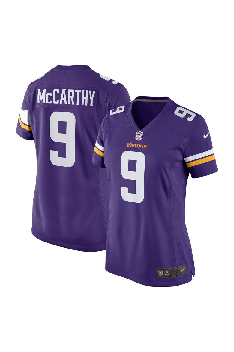 Women's Nike J.J. McCarthy Purple Minnesota Vikings 2024 NFL Draft First Round Pick Player Game Jersey, Main, color, Purple