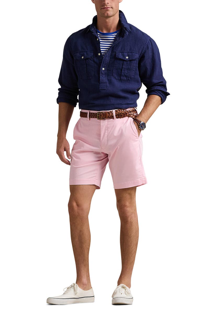 Polo Ralph Lauren Stretch Cotton Golf Shorts, Alternate, color, Bath Pink