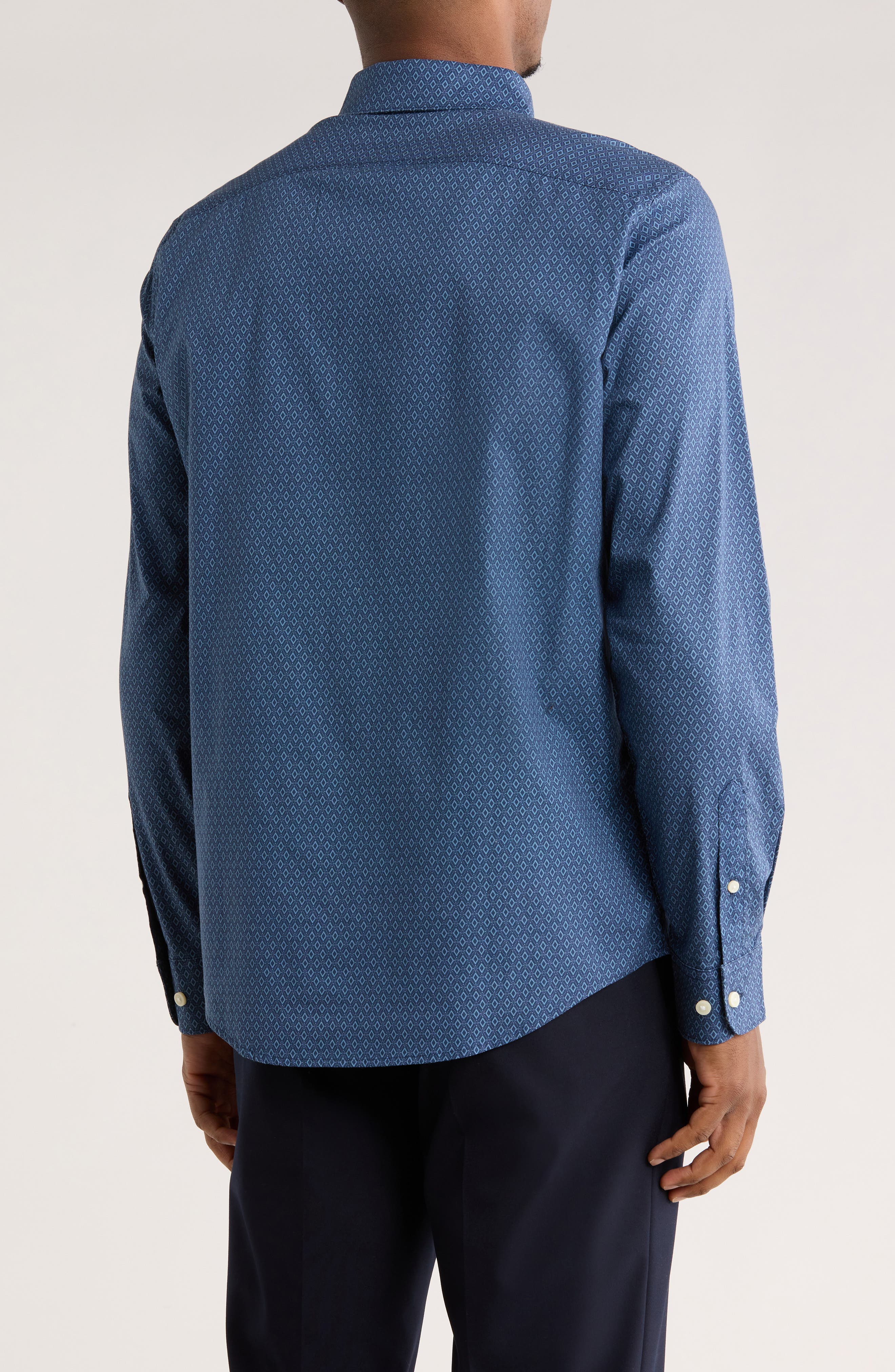 Slim Fit Stretch Button-Down Shirt - image 4