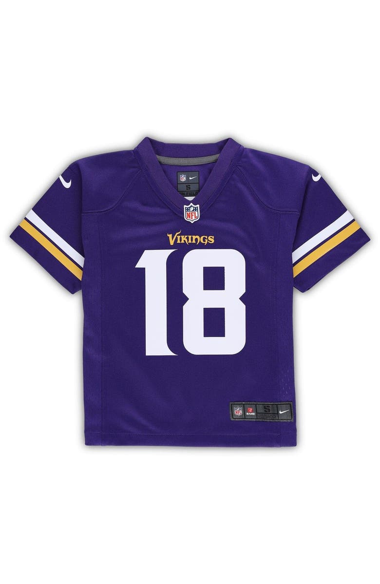 Nike Preschool Nike Justin Jefferson Purple Minnesota Vikings Game Jersey, Alternate, color, 
