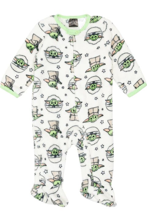 The Mandalorian Grogu Fleece Footed Sleep N Play