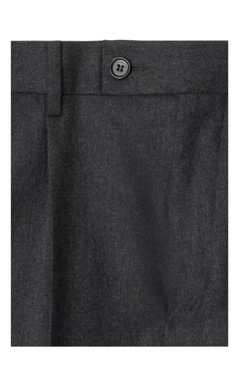 Burberry Wool Flannel Tailored Trousers, Alternate, color, Brisk Grey