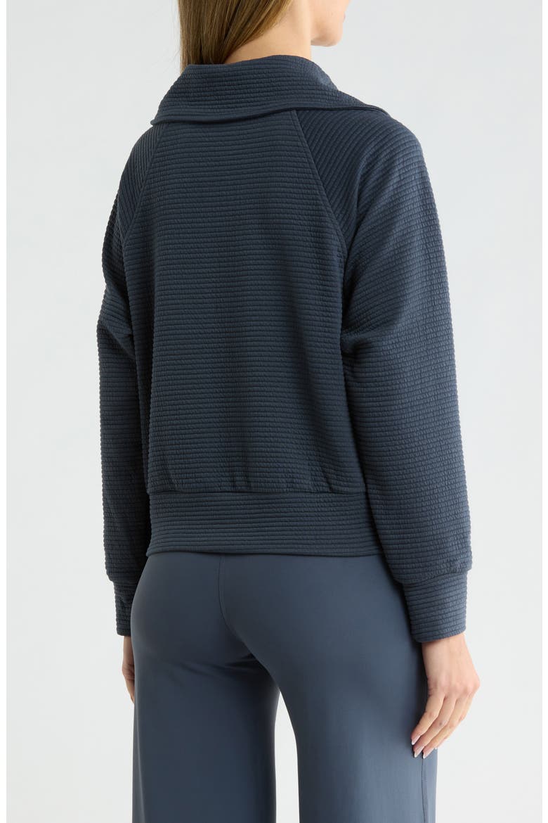 Ridge Raglan Sleeve Ottoman Half Zip Pullover, Alternate, color, NAVY ARMADA