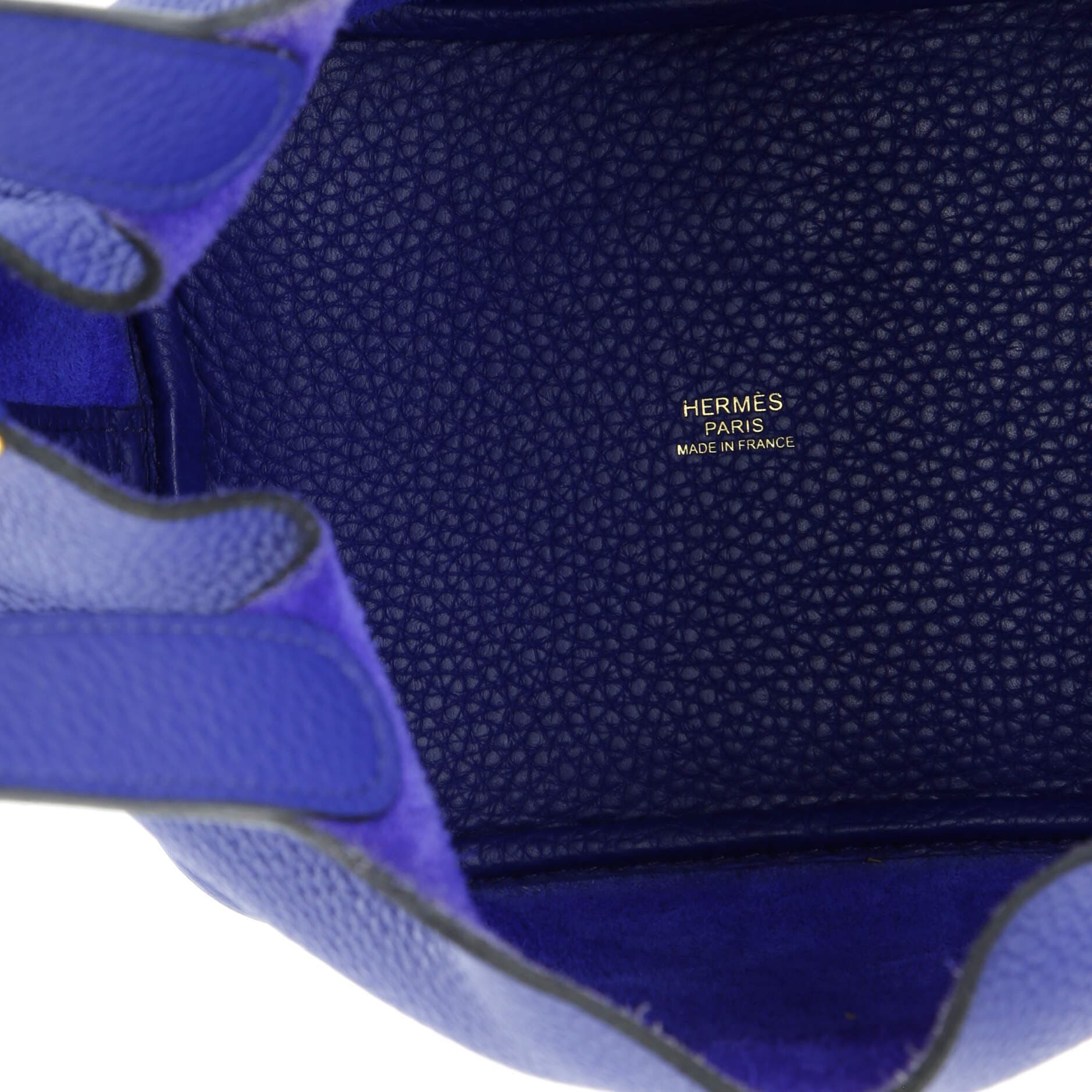 Pre-Owned Hermes Picotin Lock Bag Clemence PM, Alternate, color, Bleu Electrique