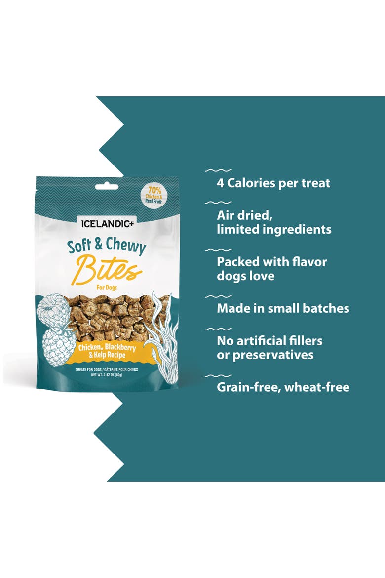 Soft & Chewy Bites, Chicken, Blackberry & Kelp, 2.8oz Dog Treats, Alternate, color, Multicolored