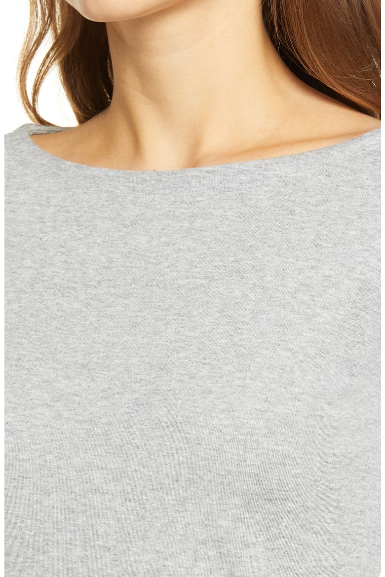 Simple Boatneck Top, Alternate, color, GRAY HEATHER