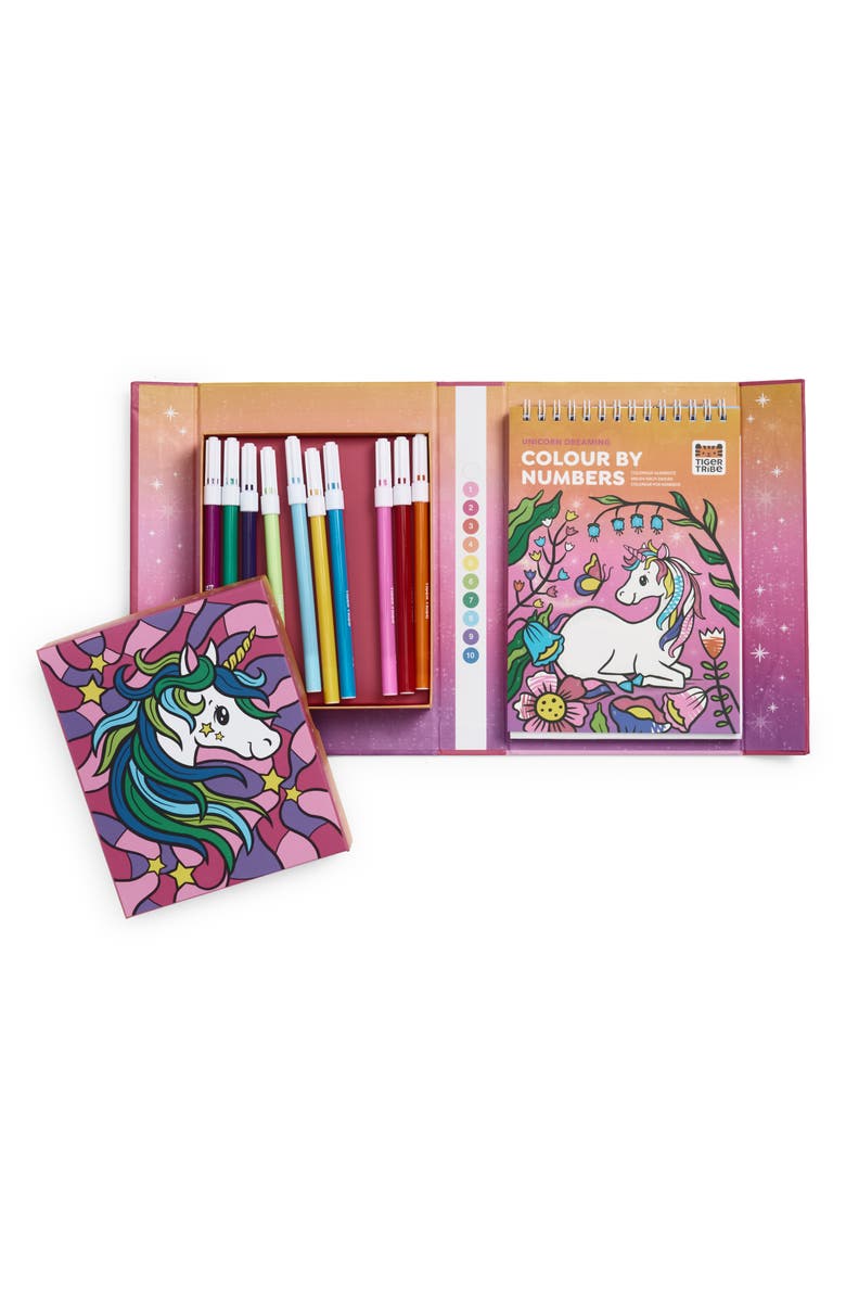 TIGER TRIBE Unicorn Color by Numbers Activity Set, Alternate, color, 