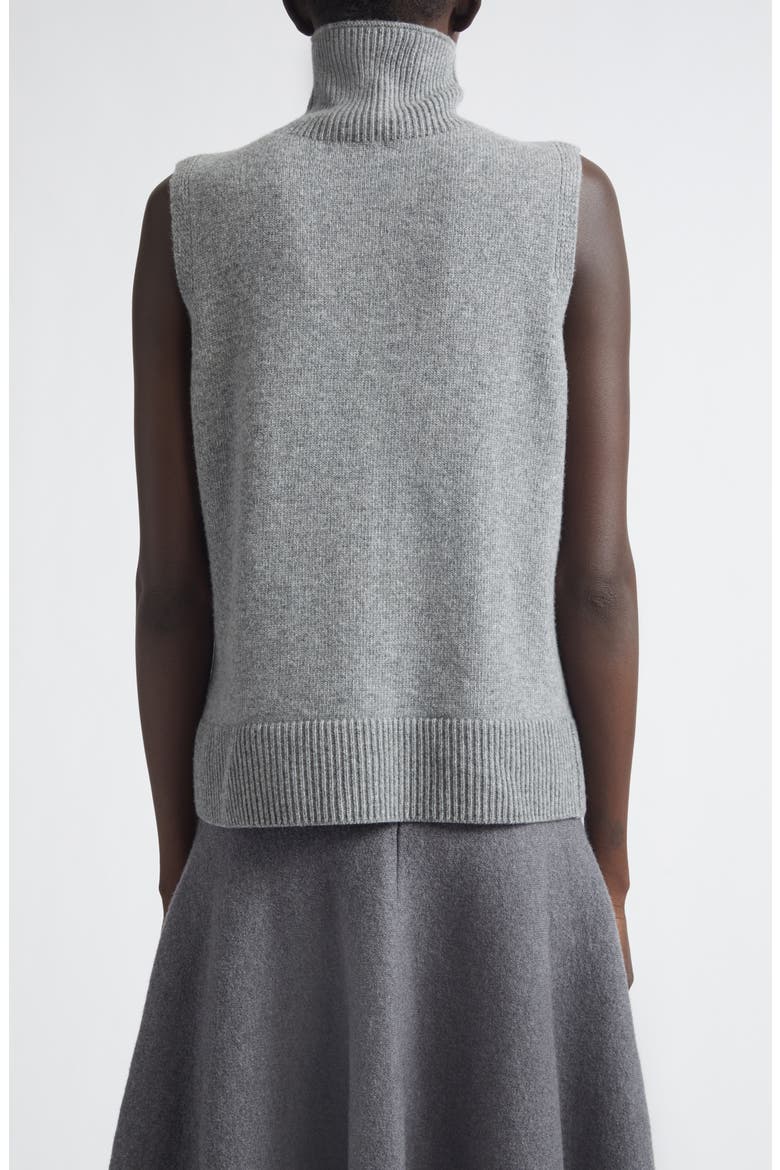 The Bruno Sleeveless Virgin Wool Turtleneck Sweater, Alternate, color, HEATHER GREY