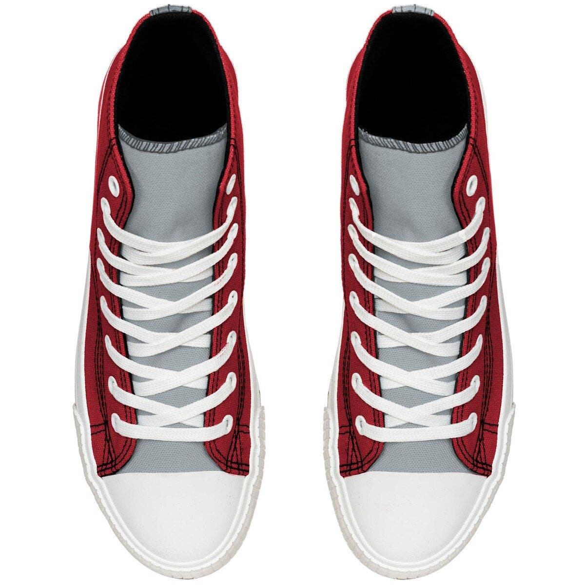 FOCO Men's FOCO Ohio State Buckeyes High Top Canvas Sneakers, Alternate, color, 