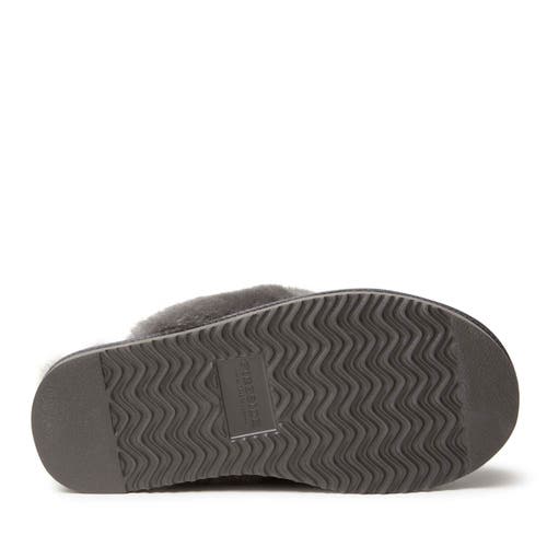 Dearfoams Fireside Sydney Genuine Shearling Scuff Slipper In Gray