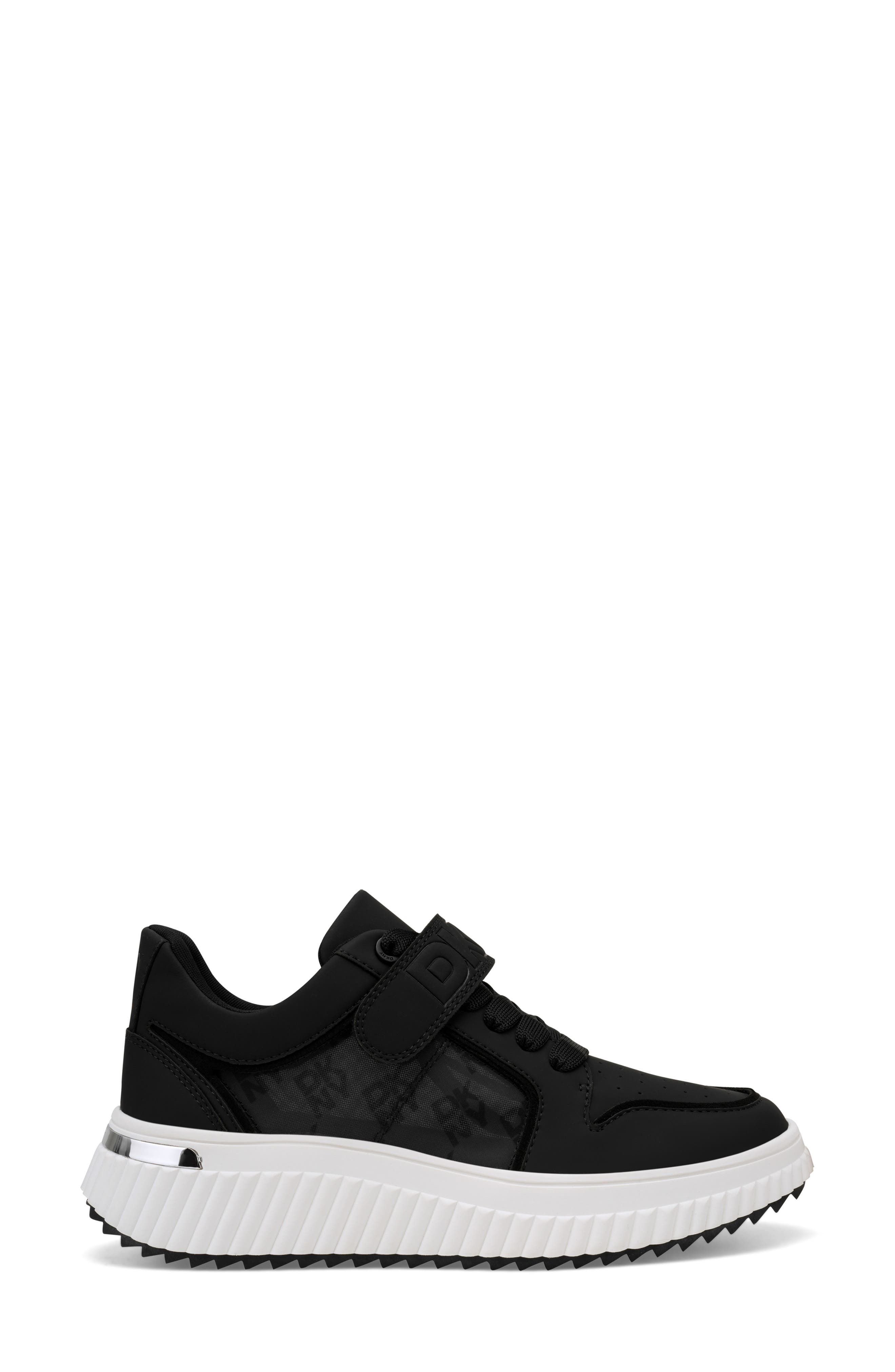 DKNY Loami Wedge Sneaker, Alternate, color, Black