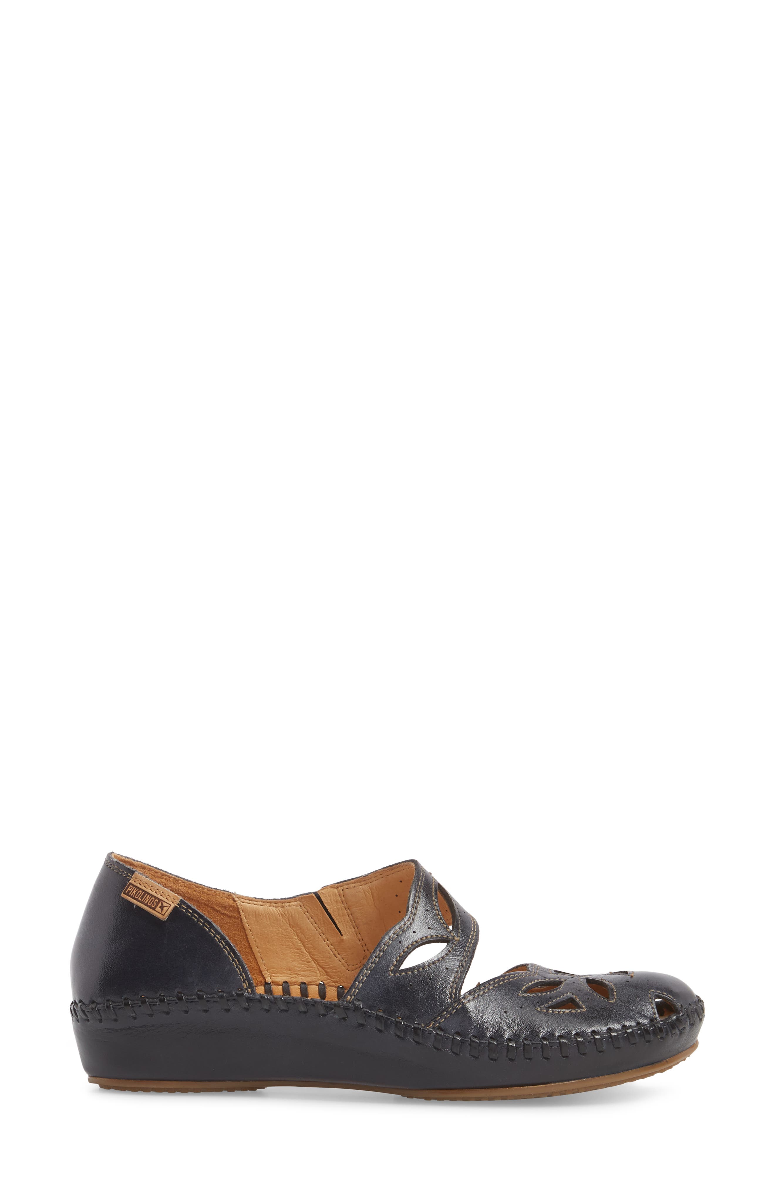 Puerto Vallarta Flat, Alternate, color, NAVY LEATHER