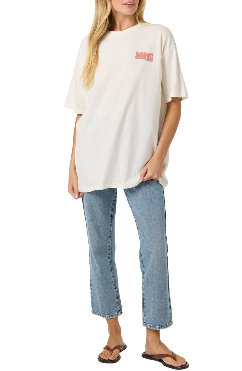 O'Neill Shaka Hawaii Graphic Oversized T-shirt, Alternate, color, Tofu