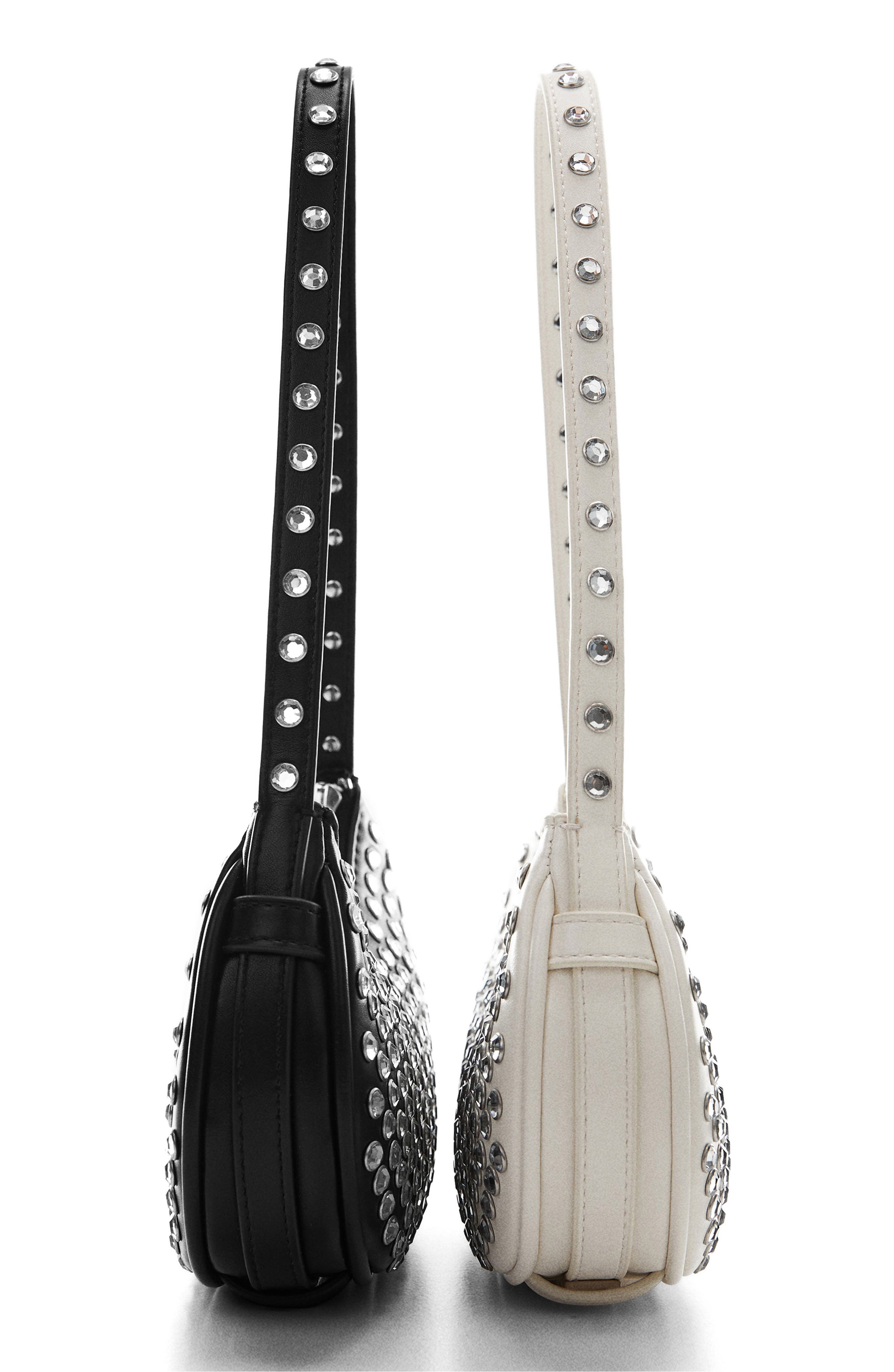 MANGO Studded Shoulder Bag, Alternate, color, 