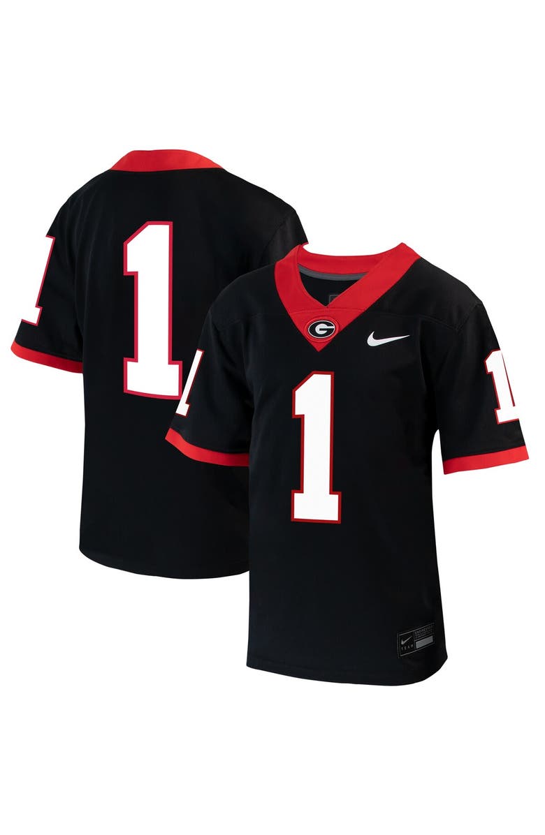 Nike Youth Nike #1 Black Georgia Bulldogs Untouchable Football Jersey, Main, color, Black