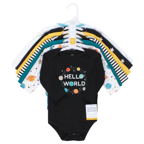 Hudson Baby Cotton Long-sleeve Bodysuits 7-pack In Multi