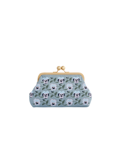 Pansy Victoriana Clutch Blue