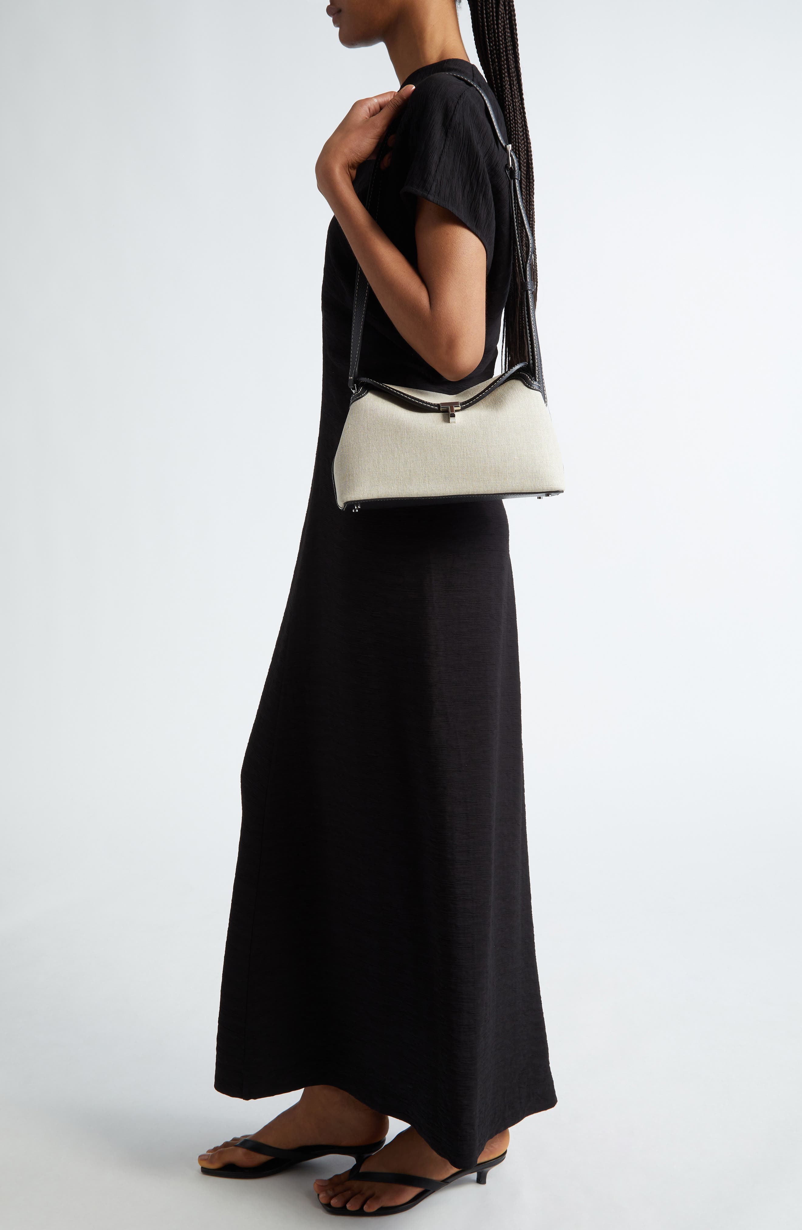 TOTEME T-Lock Canvas Clutch, Alternate, color, 